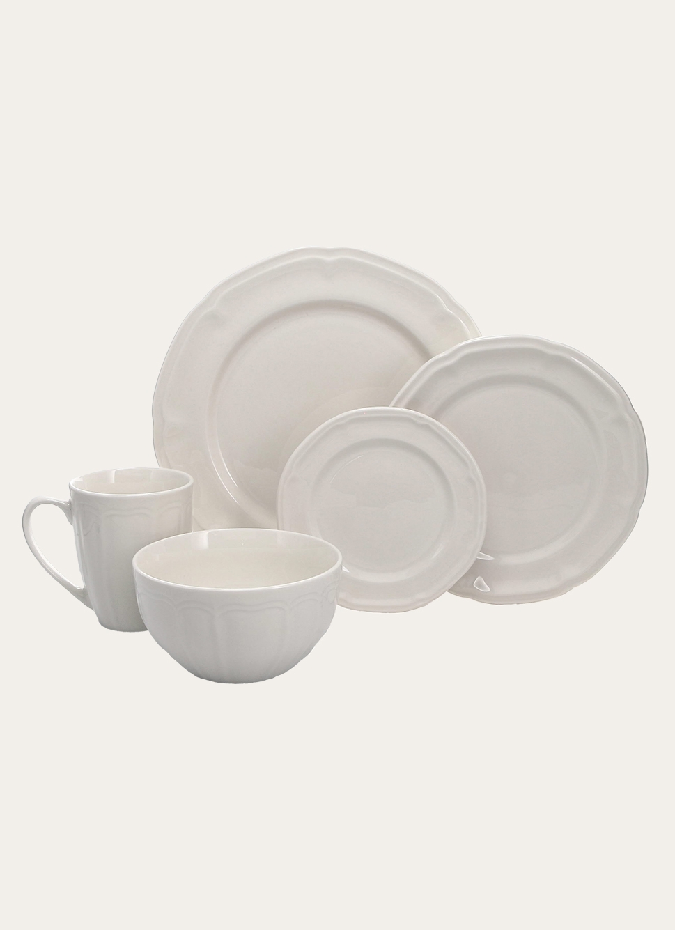 ASSIETTE à DESSERT EN PORCELAINE BLANC