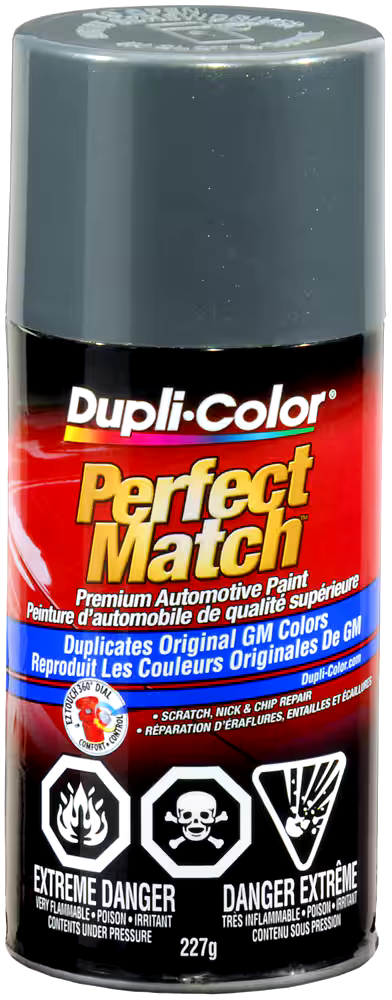 Dupli-Color Perfect Match Premium Acrylic Lacquer Automotive Aerosol Spray Paint, Grey Metallic (90, WA 8798), 227-g