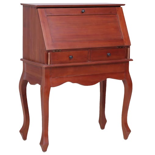 NNEVL Secretary Desk Brown 78x42x103 cm Solid Mahogany Wood
