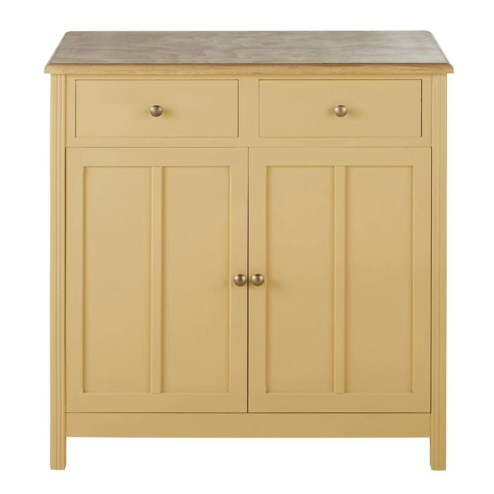 Bormes - Buffet 2 portes 2 tiroirs jaune