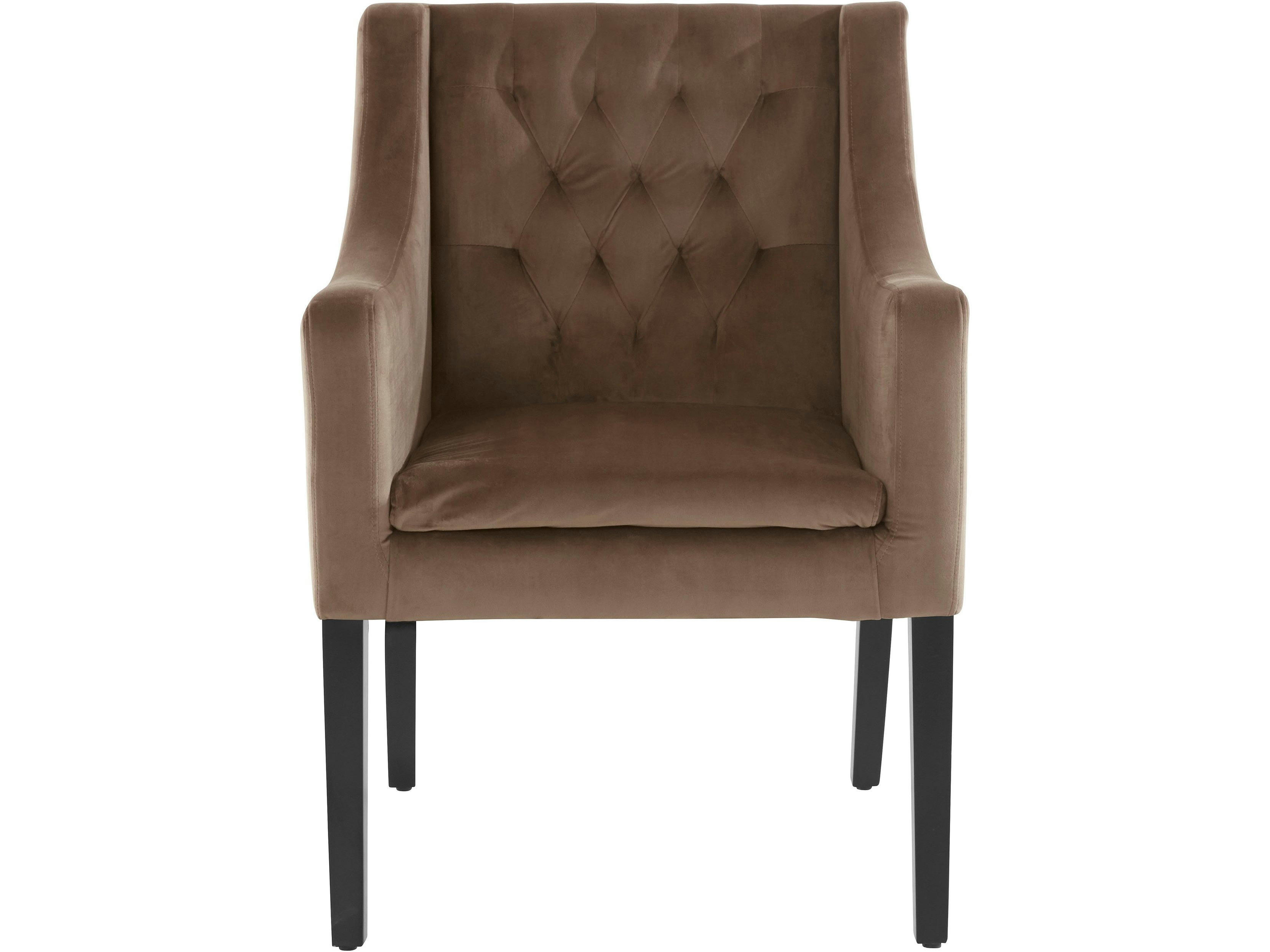 KYLIE - Chaise de salle à manger rembourrée en velours cappuccino