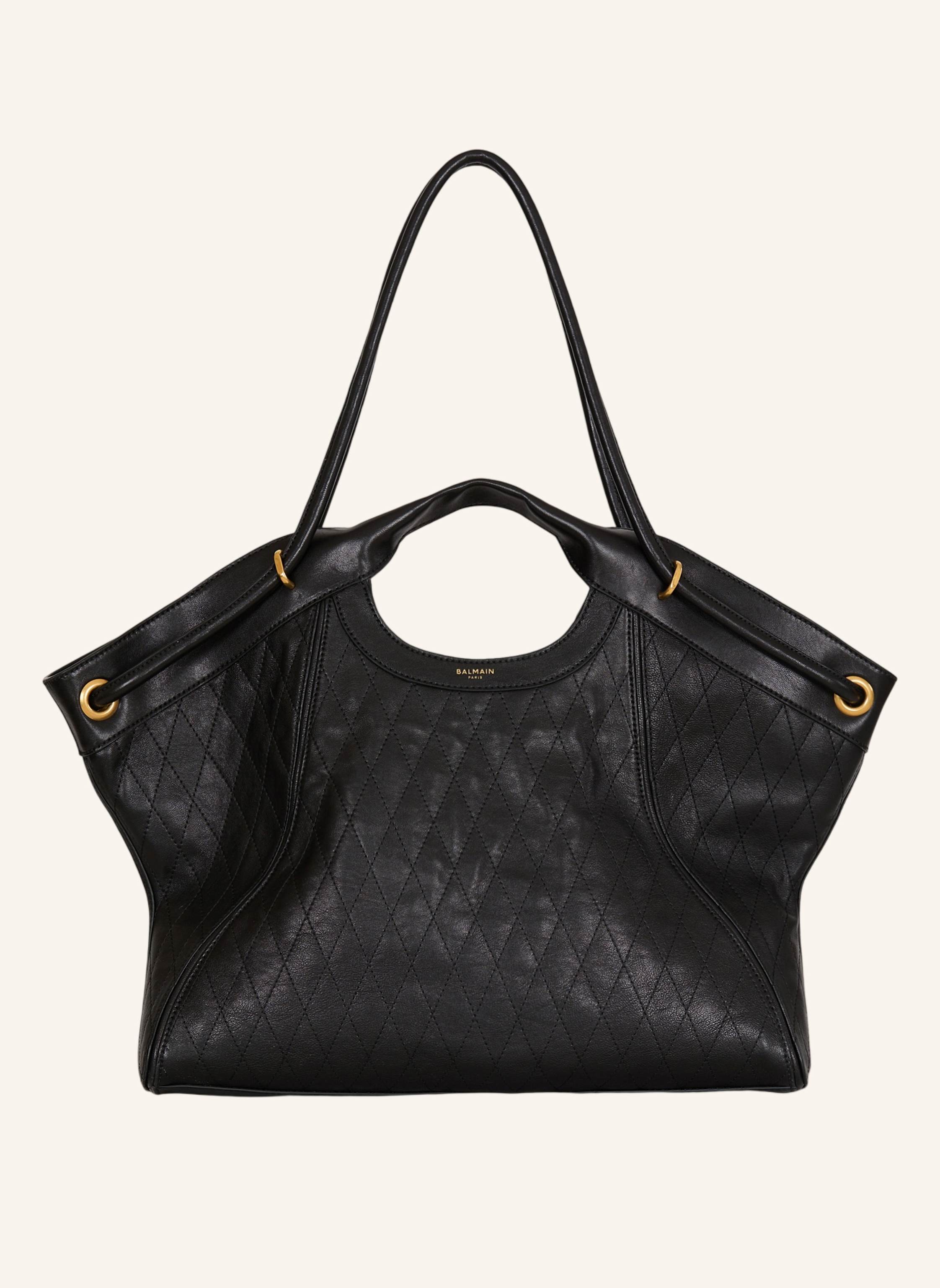 BALMAIN Großer Shopper aus gestepptem Leder