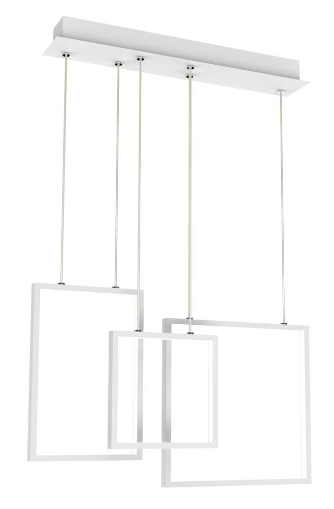 Lampa wisząca Keos biała LED 3x36W Neutralna biel 2600lm Apeti