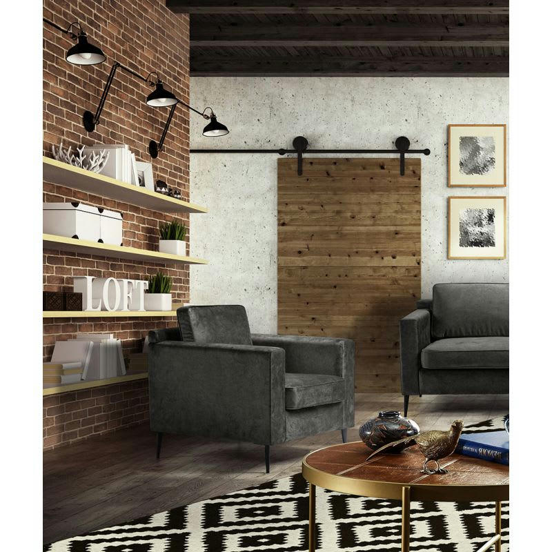 ARNOLD - Fauteuil lounge structure hêtre et piétement métal