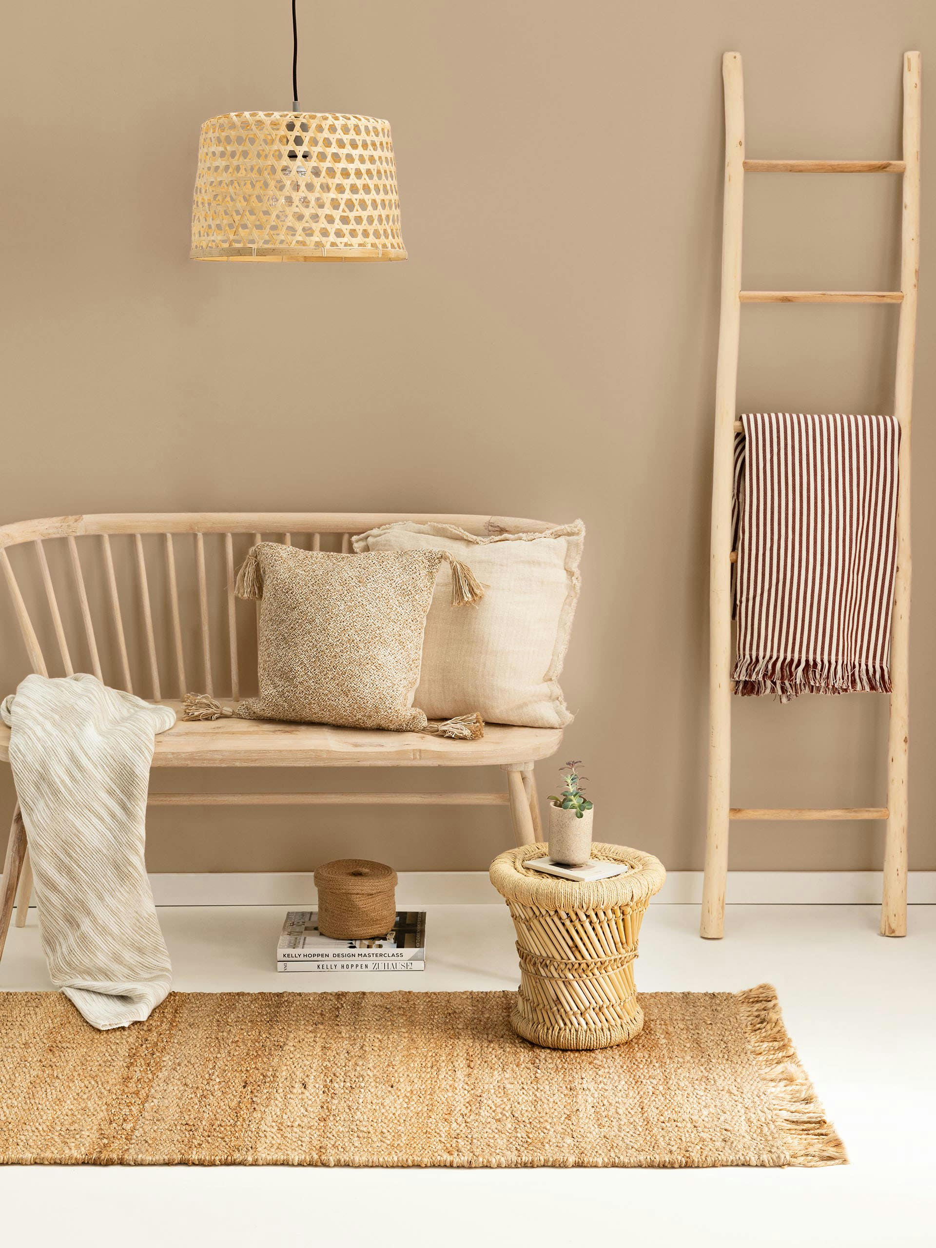 JORK - Tapis de jute marron clair 70x200