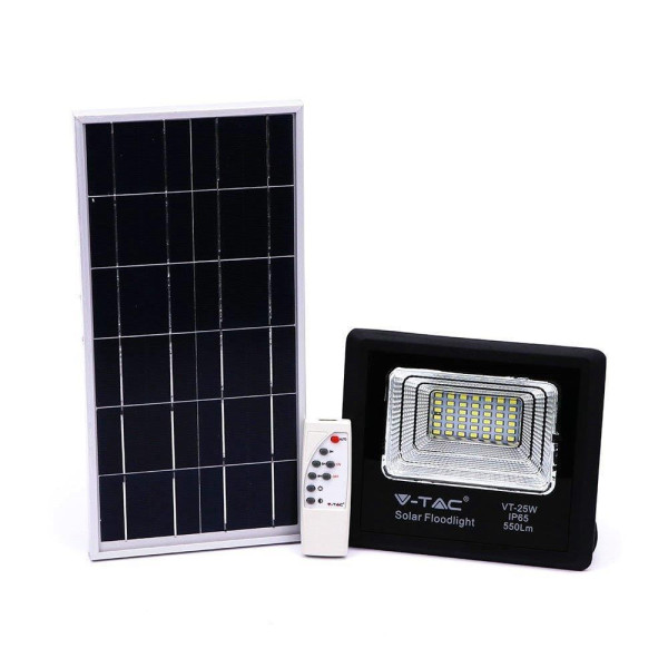 Naświetlacz halogen LED V-TAC Solarny 12W IP65 VT-25W neutralny 550lm