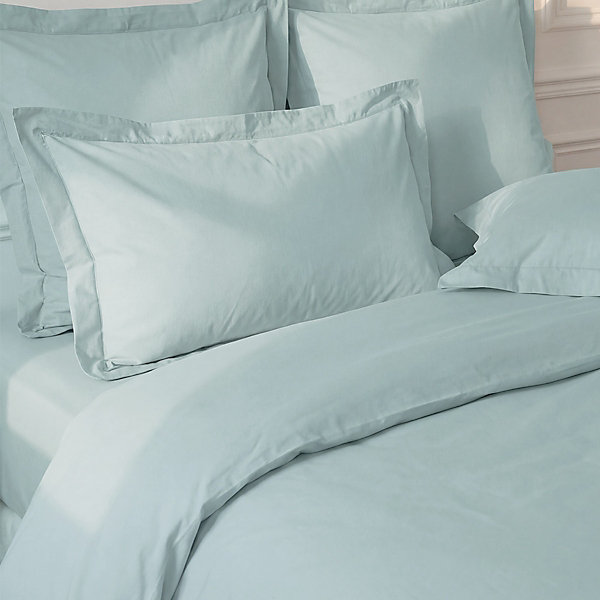 Lot de 2 taies d'oreiller en percale de coton Bleu Arctic 50x70 cm SOFT PERCALE