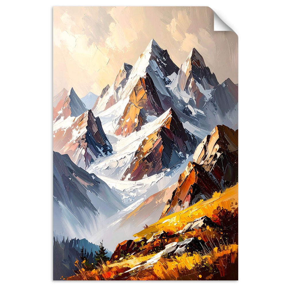 Naklejka na ścianę do salonu sypialni Feeby Krajobraz górski zimą 20x30