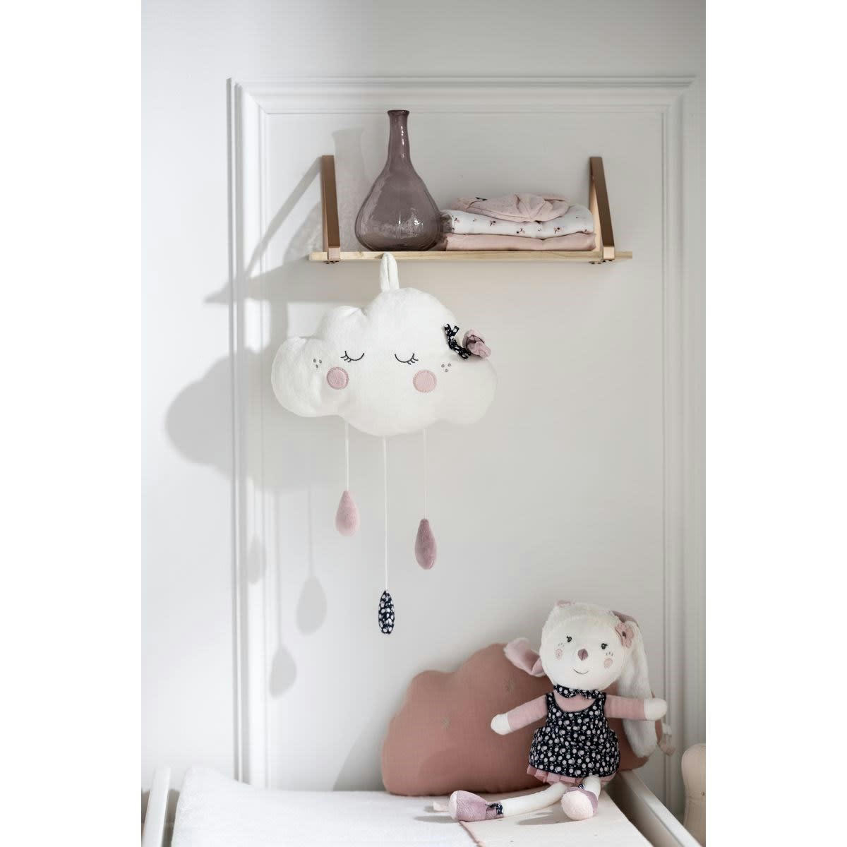 MISS FLEUR DE LUNE - Nuage à suspendre en polyester blanc