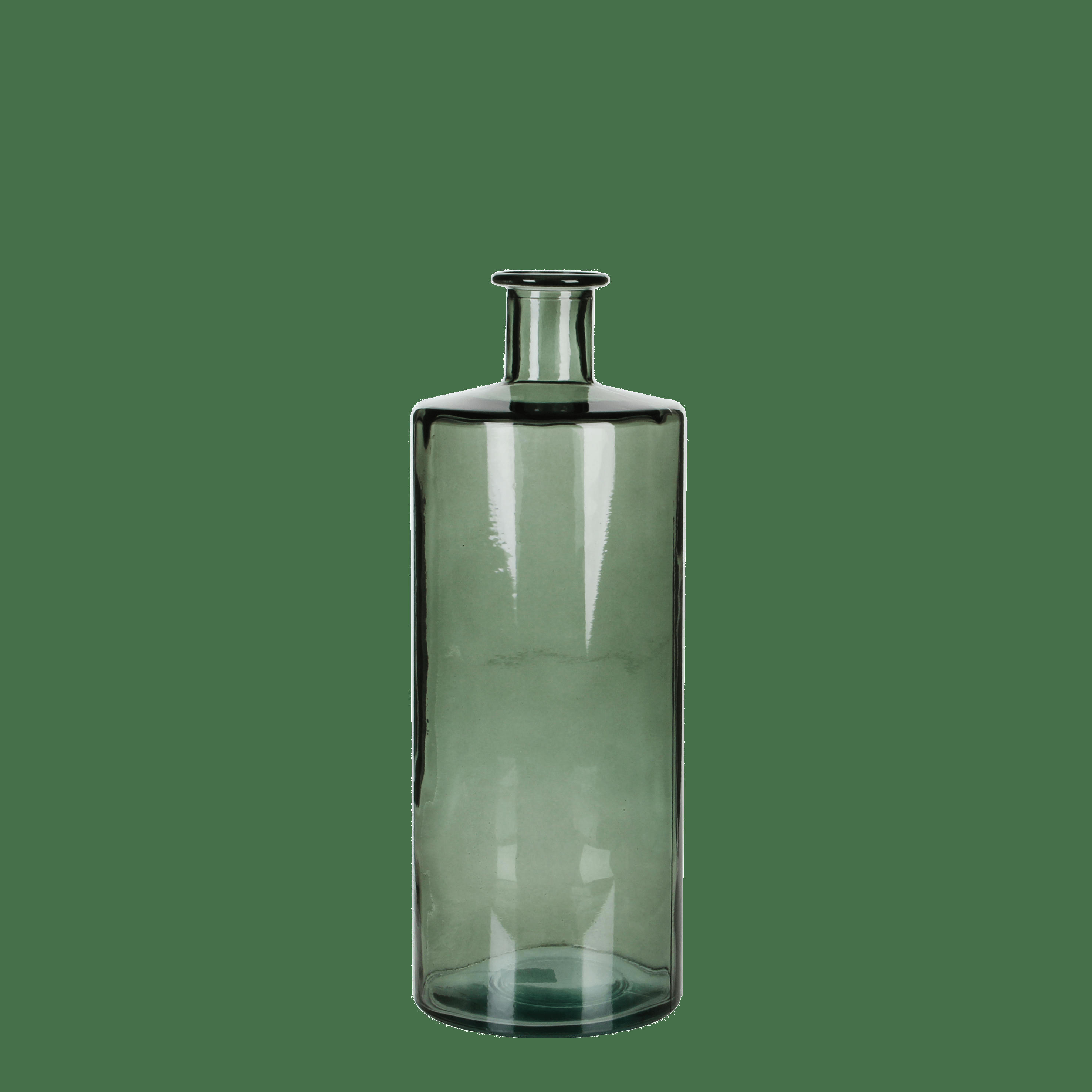 GUAN - Vase bouteille en verre recyclé vert H40
