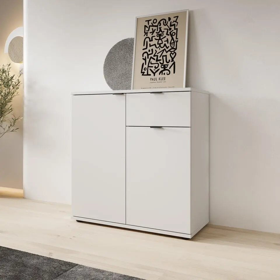 Meubella - Galeno 2 - Dressoir - Wit - 80x34x82 cm