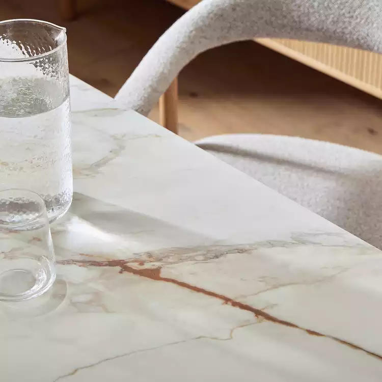 Habitat Lex Oak Dining Table & 6 Natural Chairs