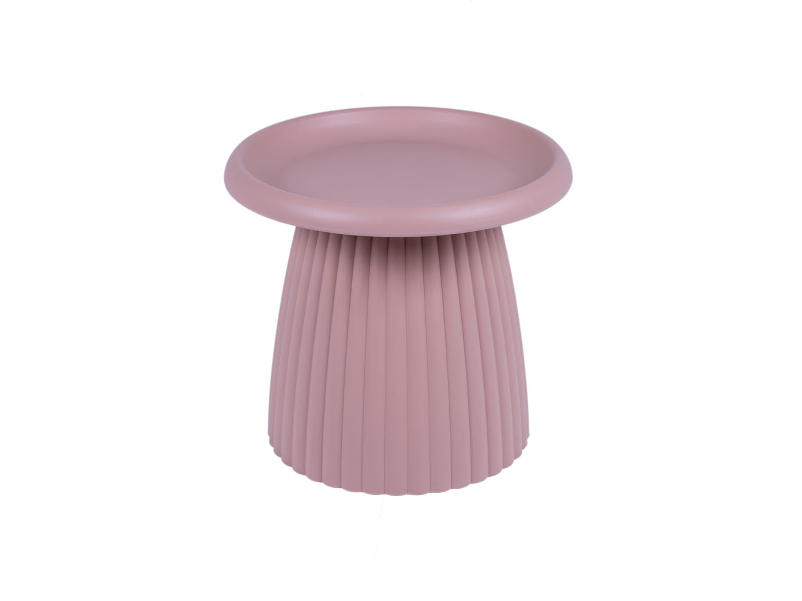 MaximaVida kunststof bijzettafel Mila rond 50 cm zalmroze