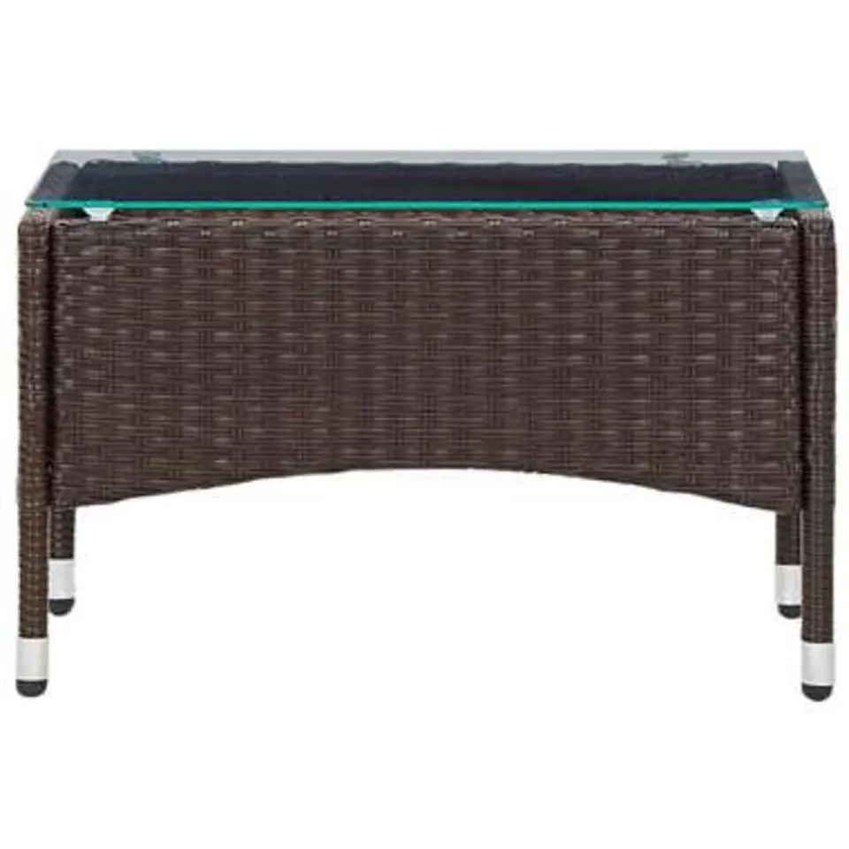 vidaXL - Tuinbankset - Bruin - Poly rattan