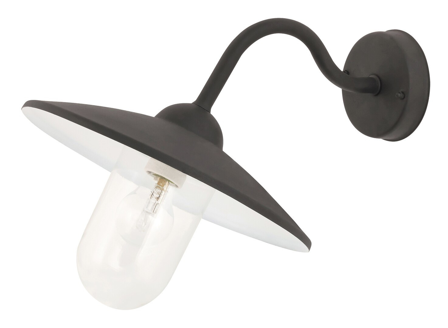 Kinkiet zewnętrznyczarny matowy-przezroczysty Vigo 1xE27x60W IP44 Rabalux