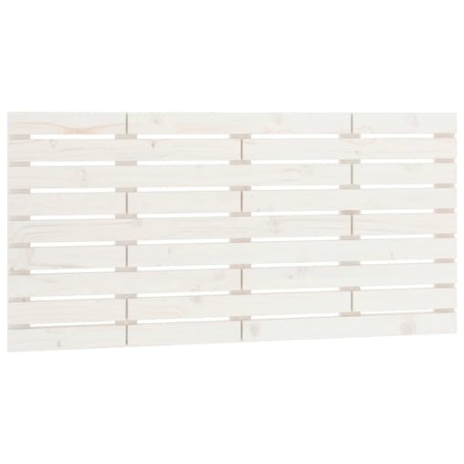 NNEVL Wall Headboard White 141x3x63 cm Solid Wood Pine