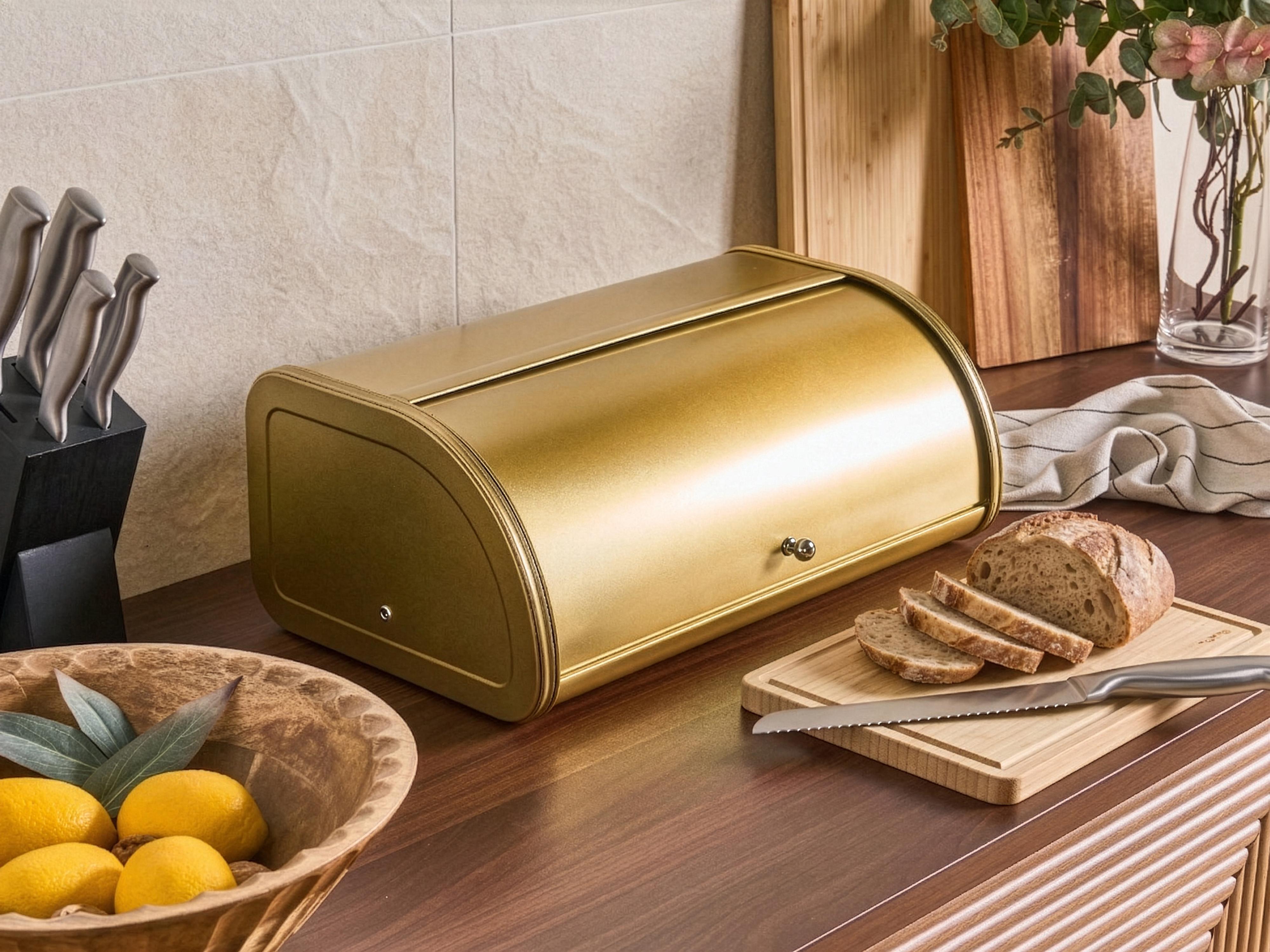 Bread Bin DELECTATION Stainless Steel Gold