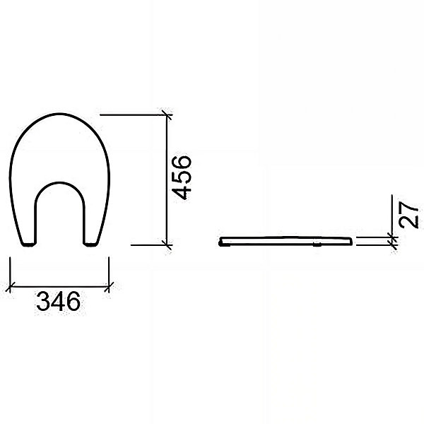 Abattant pour Bidet SANINDUSA Easy a poser au sol blanc (non universel)