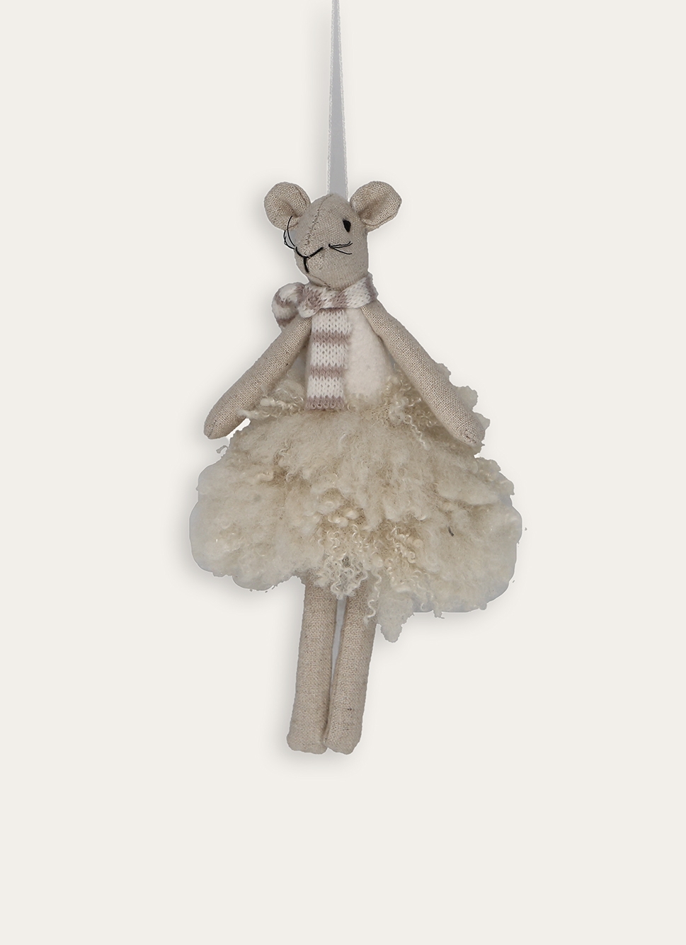 SOURIS DANSEUSE à SUSPENDRE ÉCRU