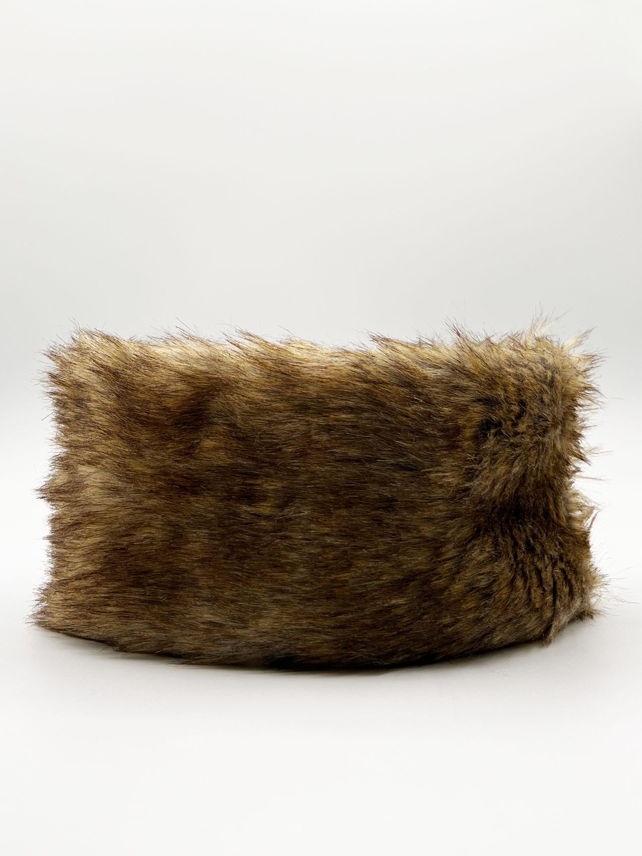 SVNX Faux Fur Headband in Brown