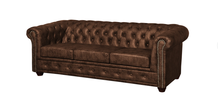 Ropez Chesterfield York sofa 3 pikowana ekoskóra Gniot B018