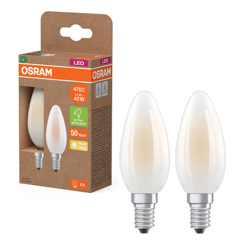 KRONEPÆRE LEDVANCE LED CLASSIC KRON E14 2,2W FROSTET