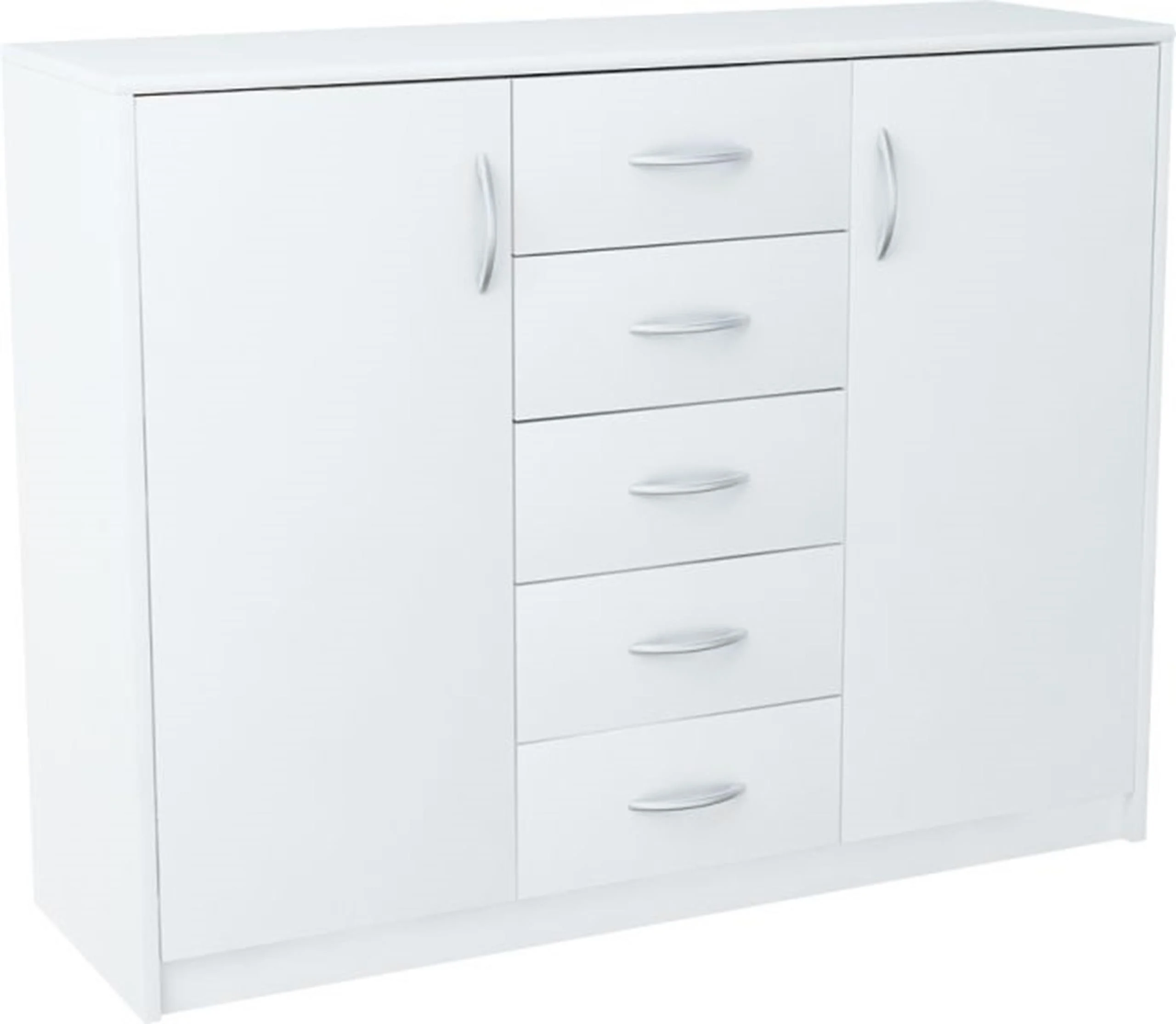 Komoda szafka 2D5S BIAŁA 110cm szuflady regał
