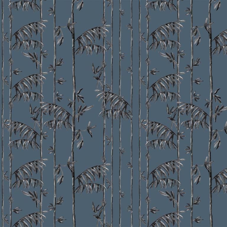 Catchii-Behang Bamboo Leaves blauw
