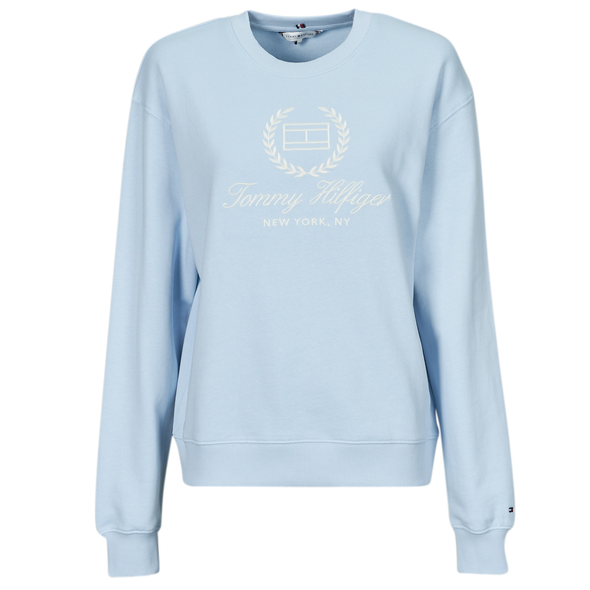 Tommy Hilfiger - REG FLAG SCRIPT CNK SWTSHRT - Blue / Sky