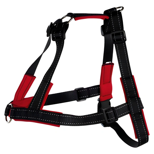 Hunde-Geschirr, M–L, Nylon, schwarz
