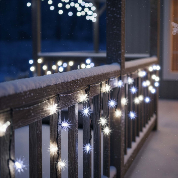 Kurtyna świetlna sople 50 Led 2,5 m zimny biały   zimny biały flash