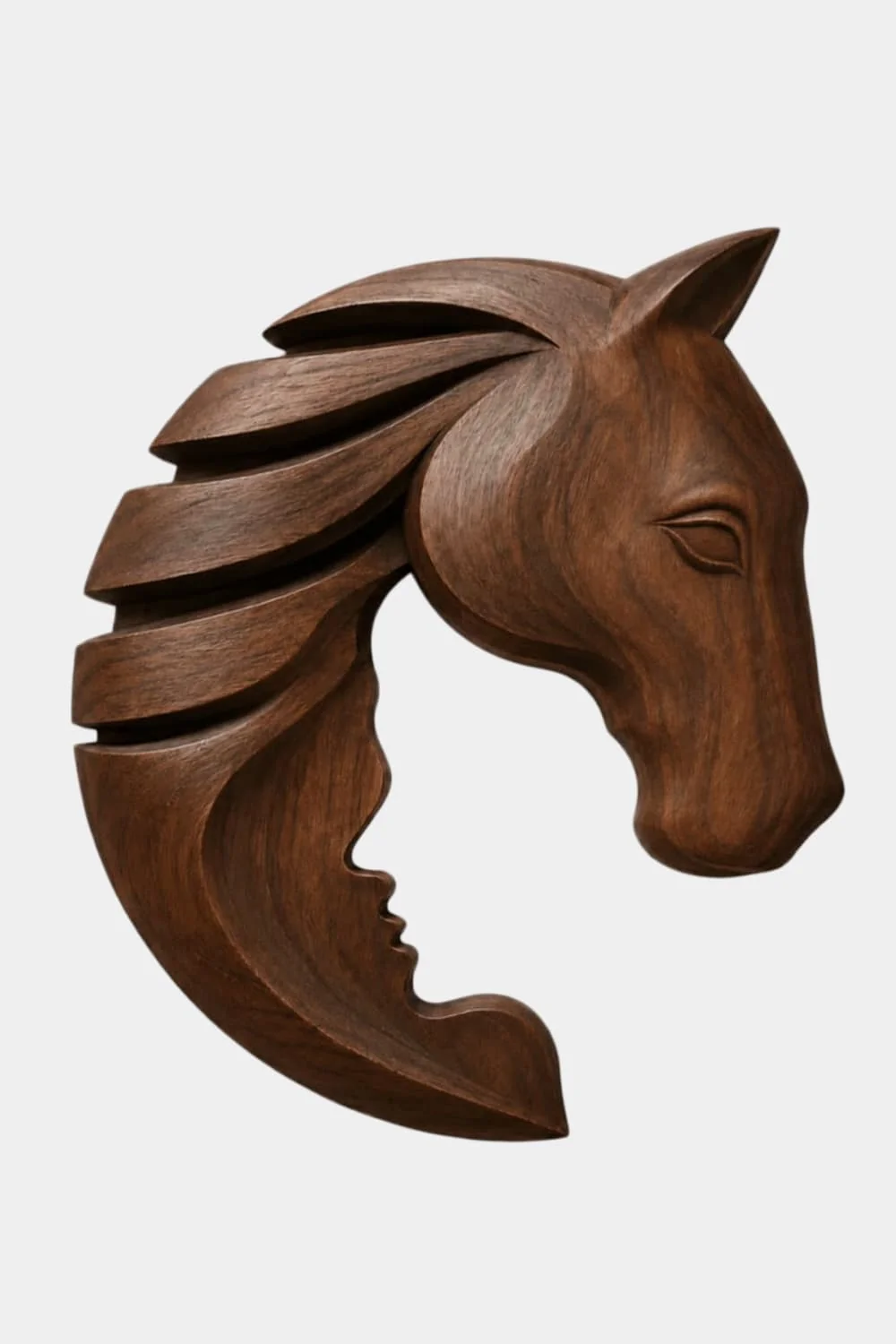 Horse Wood Sculpture #QA010
