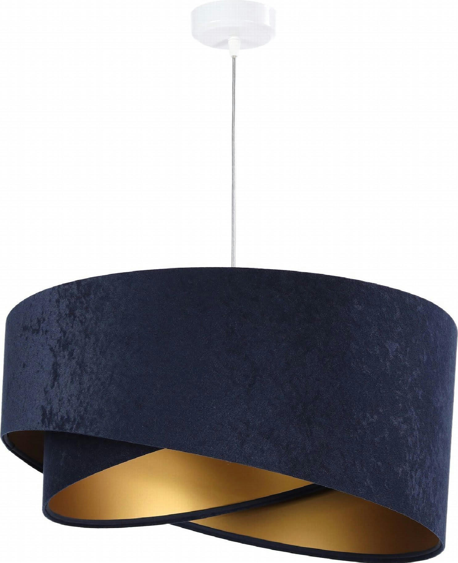 ASYMETRIC - Suspension Tissu Bleu 50x50x105 cm