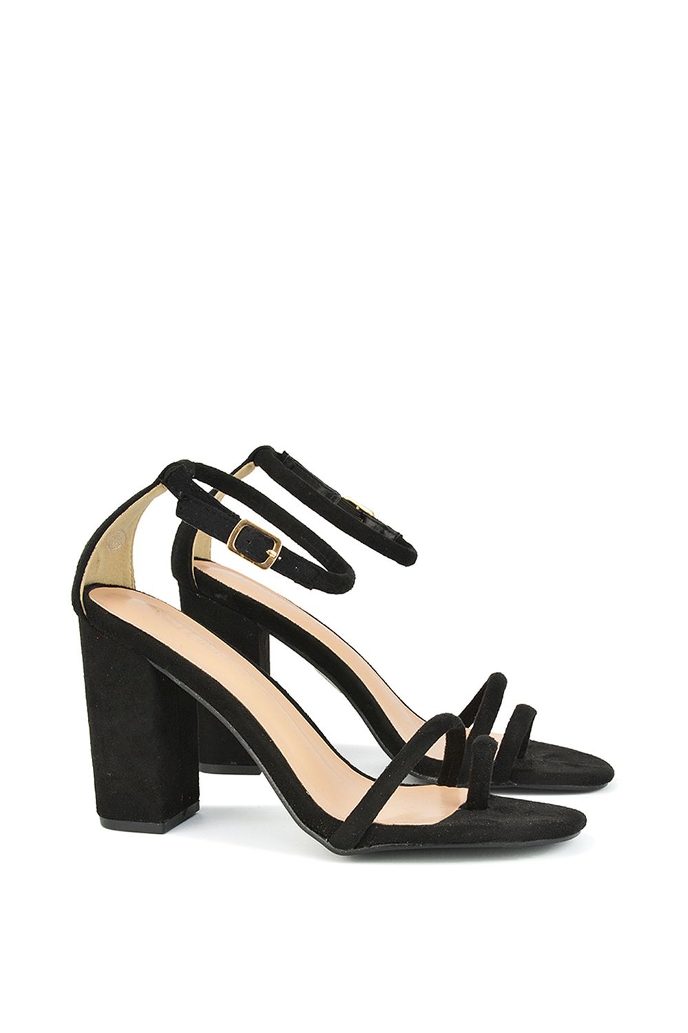 XY London Liana' Strappy High Block Heel Sandals