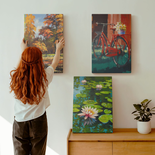 Obraz canvas 3 częściowy Jesienne barwy | 3x40x60 | Wallfluent