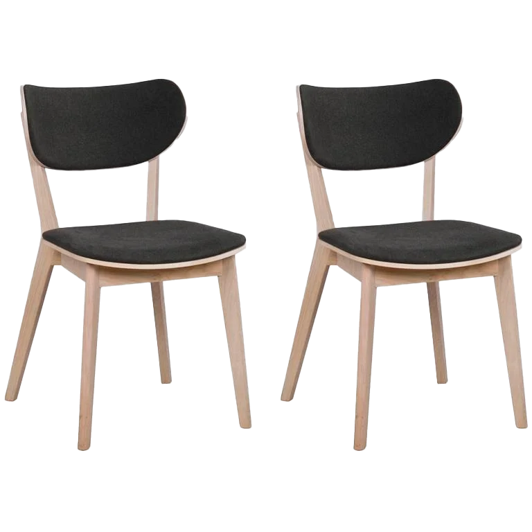 Rowico Home Kato Eetkamerstoel Whitewash - Grijs - Set Van 2