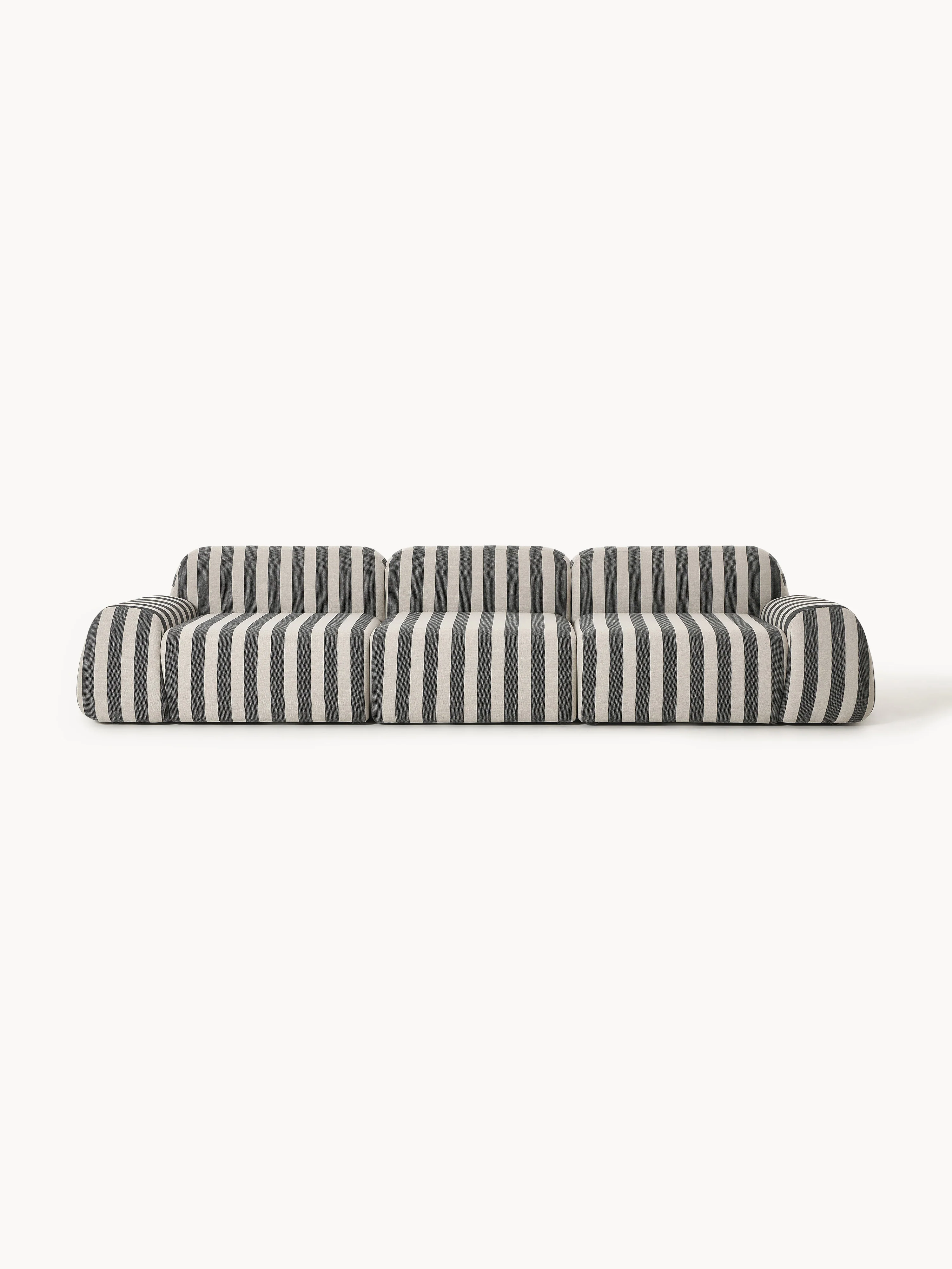 Gestreiftes modulares Sofa Wolke (4-Sitzer)
