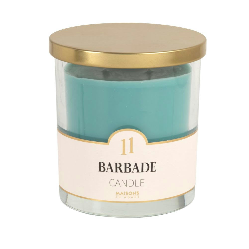 COLORAMA - Bougie parfumée turquoise en verre H11, 400g