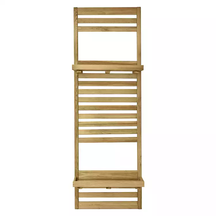 Forest Slatted Wall Planter 2 Shelves