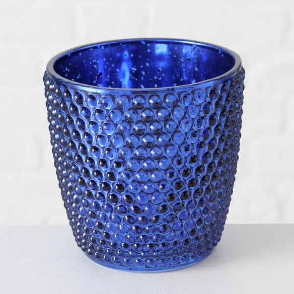 Windlicht »Matia«, blau, Glas
