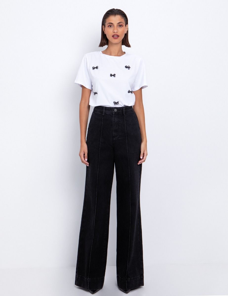 T-shirt με απλικέ φιόγκους