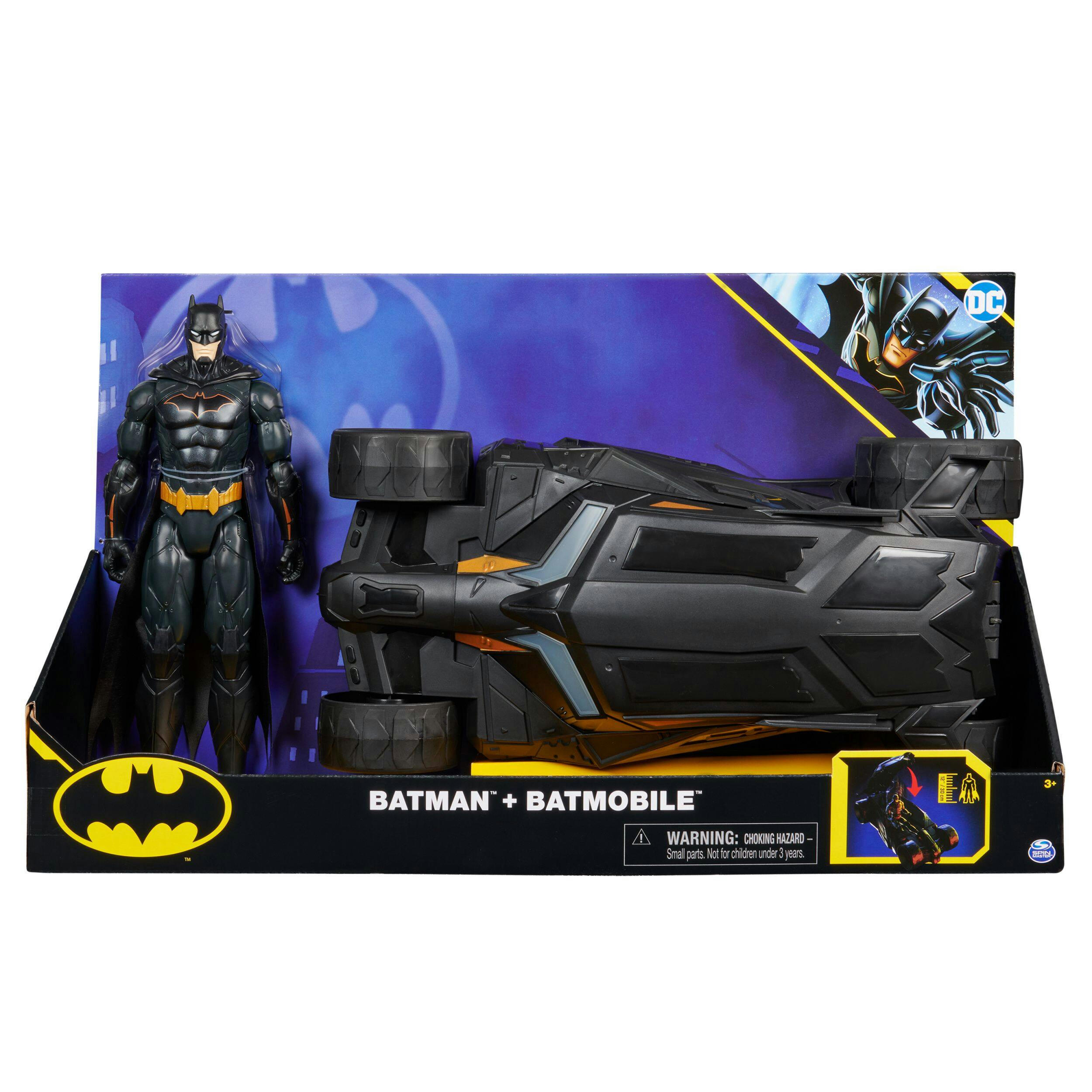 DC Comics Batman Batmobile with Figure Set, 12-in, Ages 3+