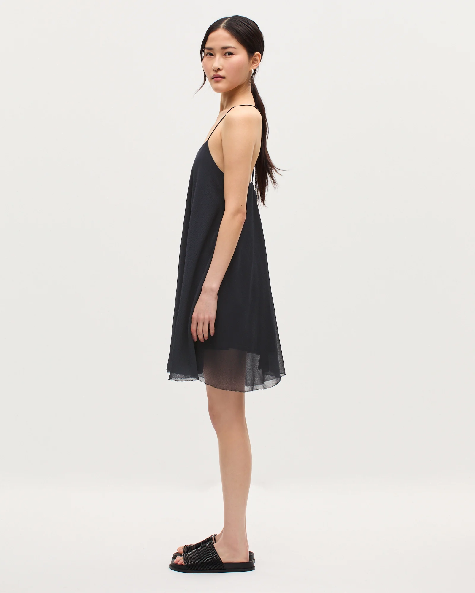 Robe courte en mousseline