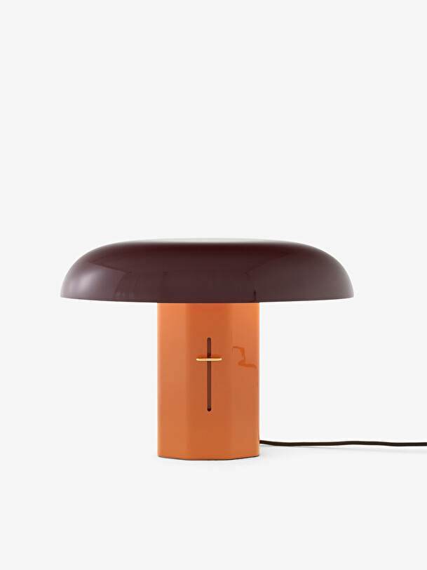 Lampe a poser montera jh42 bordeaux/orange - &tradition orange