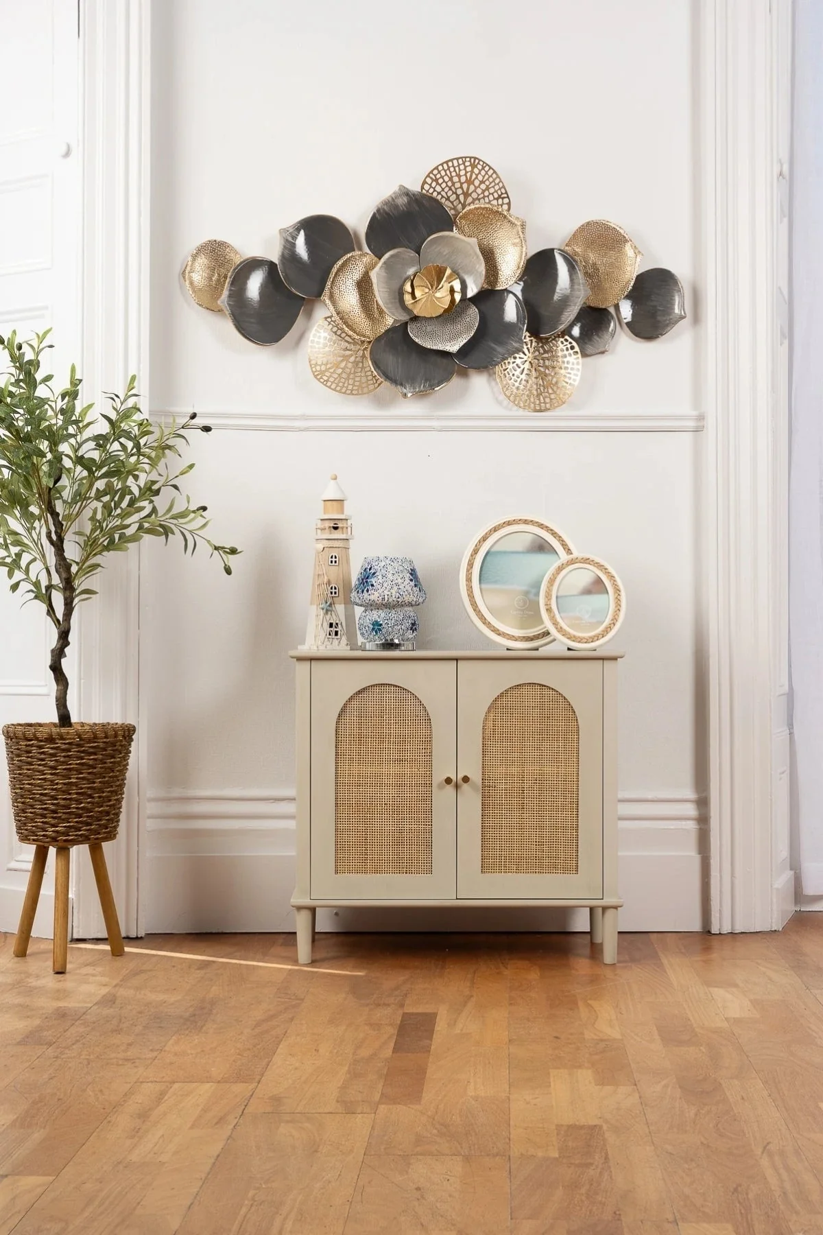Hannah Natural Rattan Two-Door Cabinet