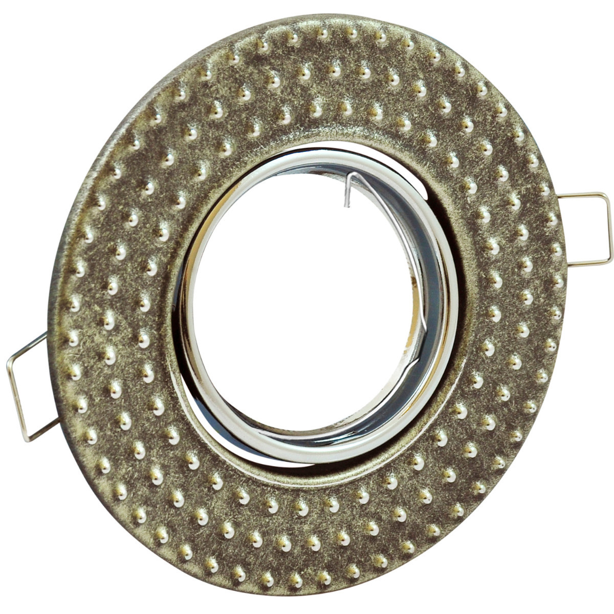 Oprawa wpuszczana okrągła srebrna 10,5cm FOBOS1xMR16x5W IP20 Polux