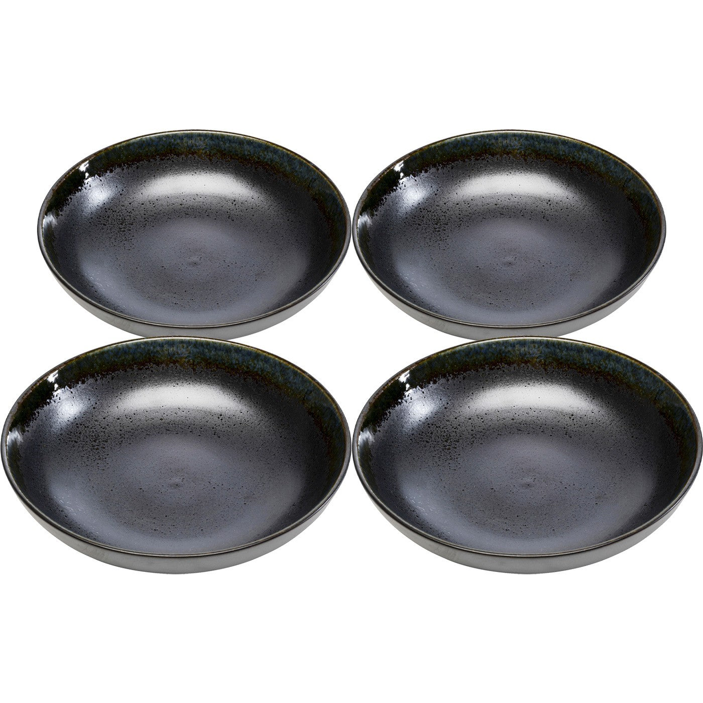 Soepborden Kassandra zwart Ø23cm (4 set) Kare Design