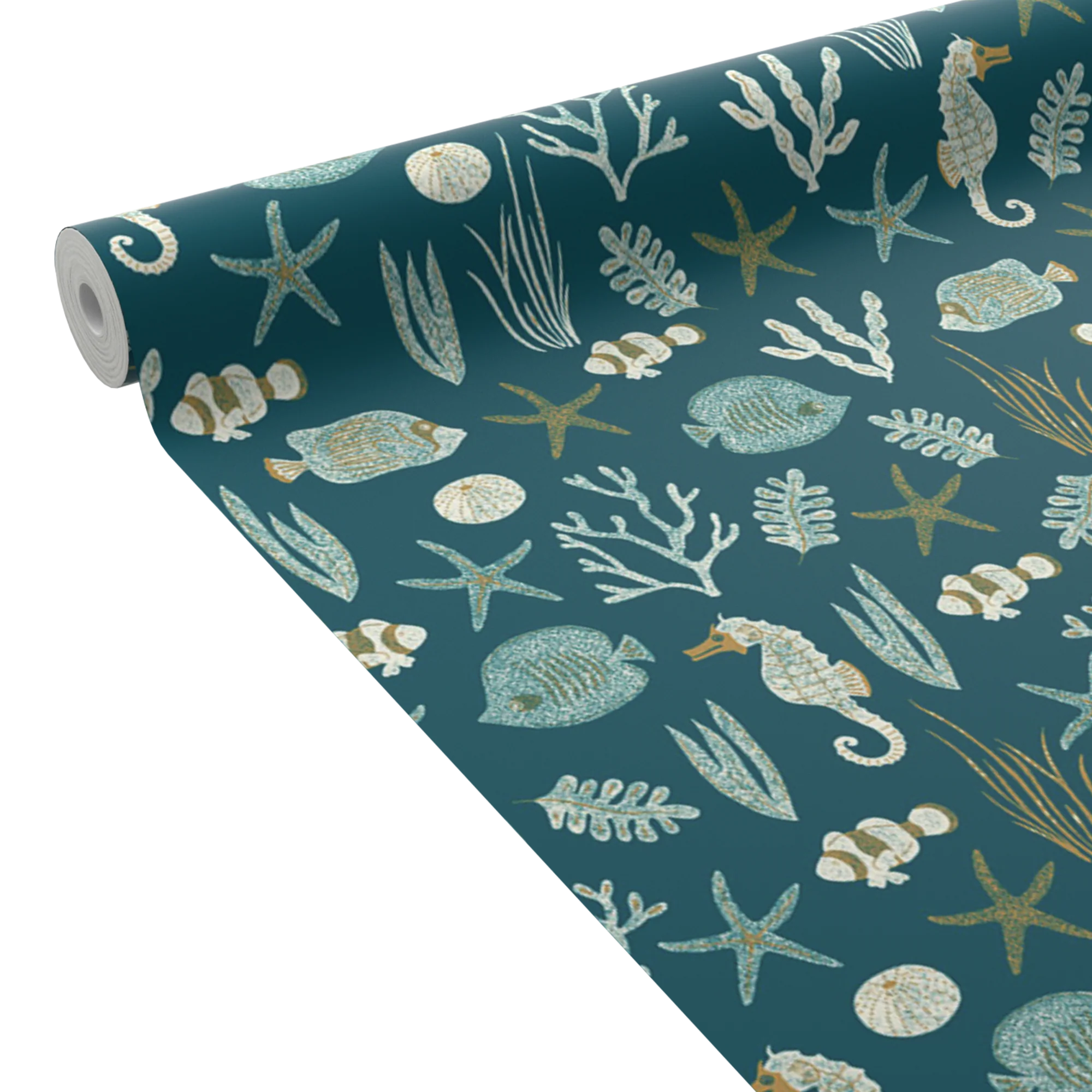 Caselio Papier peint intissé SEASTAR coloris bleu canard