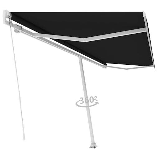 NNEVL Freestanding Manual Retractable Awning 500x300 cm Anthracite
