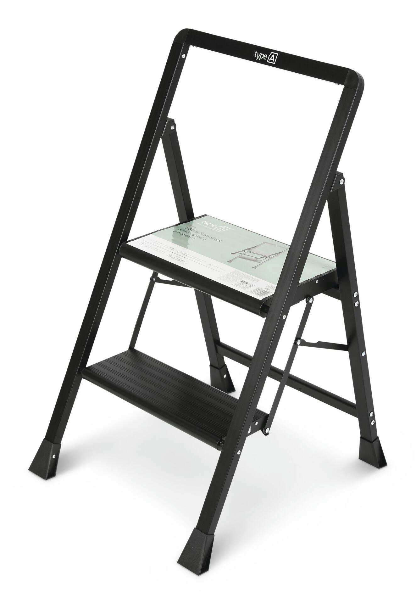 type A 2-Step Aluminum Step Stool, 225-lb, 3 ft